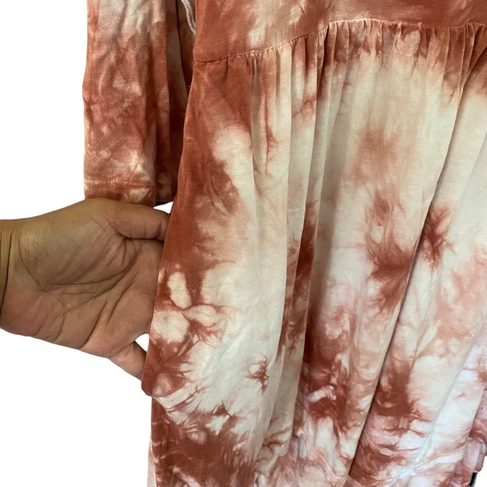 Torrid Super Soft Knits Tie Dye 3/4 Sleeves High & Low Dress Size Large - Picture 10 of 14